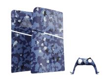 PS5 Slim Blue Wave Camo Faceplates Kit